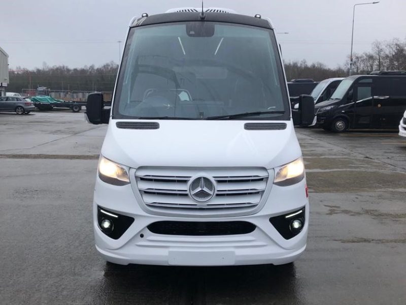 New Noone Turas Mercedes Sprinter 500s mini coach large luggage exterior front view